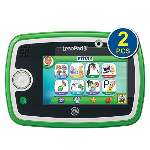 BIRUGEAR 2-Pack Premium HD Crystal Clear LCD Screen Protector for LeapFrog LeapPad3 Kids Learning Tablet 5-inch Best Educational Tablet and Kids Toys