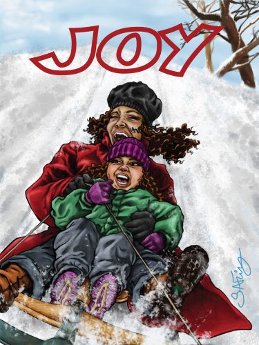 Snow Sled Duo Holiday Card Pack On Sale