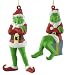Set of 2 Dr. Seuss' The Grinch Dressed as Santa Christmas Ornaments