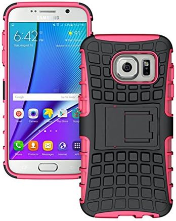 Galaxy S7 Case, Sunseai@ 2 in 1 Hybrid High Impact Kickstand Case Heavy Duty TPU + Pc Dual Layer Armor Defender Cover Case for Samsung Galaxy S7 (Hot Pink)