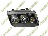 1999 - 2005 ( 2000 2001 2002 2003 2004 ) / 99-05 ( 00 01 02 03 04 ) VOLKSWAGEN JETTA EURO PROJECTOR HEADLIGHTS - BLACK W/ BLUE - W/ 2x HALO - YD