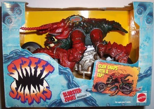 Mattel Street Sharks Slobster Zooki Motorcycle Figure by Street Sharks