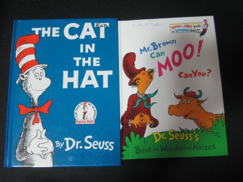 Two Dr. Seuss Hard Covers (The Cat In The Hat; Mr. Brown Can Moo, Can You?