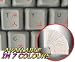 KOREAN KEYBOARD STICKERS WITH RED LETTERING ON TRANSPARENT BACKGROUND
