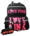 Victoria's Secret Pink 3 pc Luggage Rolling Wheelie Duffle Bag