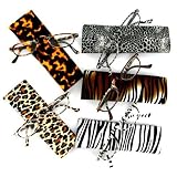 "Safari" animal-print designer reading glasses for youthful women with a wild side.