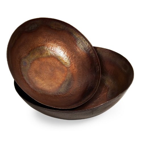 IMAX Worldwide Imports 60009-2 Traditional / Classic Copper-Plated 2 Bowls
