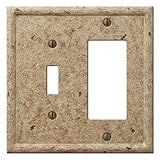 Amertac 8351TRNC 1 Toggle/1 Rocker GFCI Texture Stone Noce Wallplate [並行輸入品]