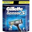 GilletteSensor3 Disposable Razor, 8-Count Cartridges