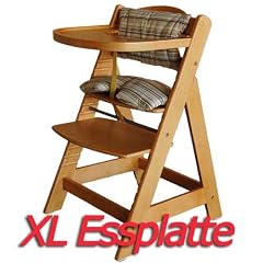 HONEY BEE Treppenhochstuhl + grosser Essplatte / inklusive Kissen / h�henverstellbar