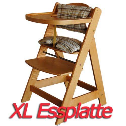 Produkt-Bild: HONEY BEE Treppenhochstuhl + grosser Essplatte / inklusive Kissen / h&ouml;henverstellbar