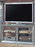 IMAGE OF Silver Finish Metal LCD / Plasma Flat Panel TV Stand