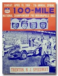 1964 Trenton New Jersey Speedway Poster Print