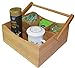 Bamboo Multiple-use Caddy w/ 4 Compartments and Handle. 10