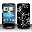 HTC Inspire 4G Accessory - Blossoming White Spring Flower Protective Hard Rubberized Case Cover Design for AT&T