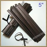100pcs 5"(12.7cm) Plastic Black Twist Ties - Flat