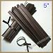 100pcs 5"(12.7cm) Plastic Black Twist Ties - Flat