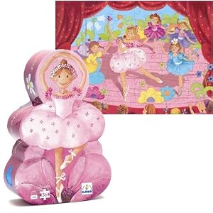The Ballerina With Her Flower Silhouette Puzzle by Djeco