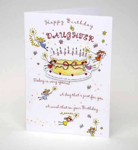 Daughter Tiny Fairies Cake Card