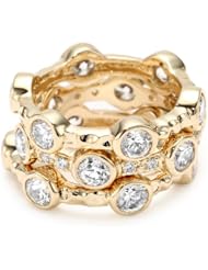 Freida Rothman Belargo Jewelry "Classics" Collection Gold Classic Set of 3 Starry Night Rings