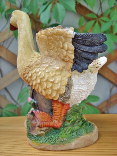 Blumentopf, Eimer mit Gans Gartendeko