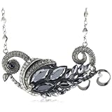 Sorrelli Midnight Moon Crystal Bird Pendant Ne