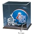 Mini Helmet Display Case (Wood Finished Base) (No Logo)
