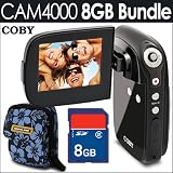 Coby Snapp CAM4000 3MP 4 X Digital Zoom 2in TFT LCD Digital Camcorder/Camera (Black) + 8GB Accessory Kit