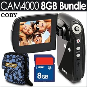 Coby Snapp CAM4000 3MP 4 X Digital Zoom 2in TFT LCD Digital Camcorder Camera (Black) + 8GB... by Coby