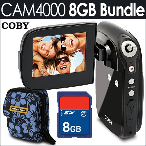 Coby Snapp CAM4000 3MP 4 X Digital Zoom 2in TFT LCD Digital Camcorder/Camera (Black) + 8GB Accessory Kit Coby Snapp CAM4000 3MP 4 X Digital Zoom 2in TFT LCD Digital Camcorder/Camera (Black) + 8GB Accessory Kit