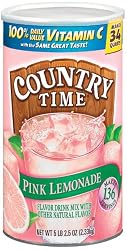 Country Time Pink Lemonade Drink Mix, (Makes 34 Quarts) 82.5-Ounce Canisters (Pack of 2 )