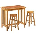 Mission Breakfast Bar with Stools - Fruitwood