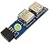 JIUWU 9 Pin USB 2.0 Female Pin Header to Dual USB2.0 Port Adapter-T Type