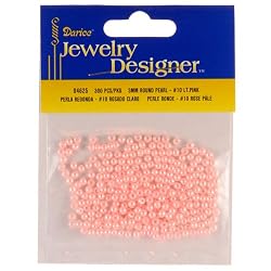 3mm Loose Round Pearls, Lt Pink, 300 Pc Pkg (1 Pack)