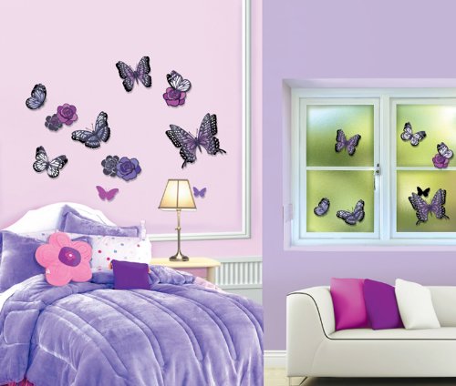 new year Best Creation Butterfly Flowers StickersB0081UNVAM