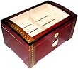 200 ct LUXURY RED WOOD CLEAR TOP WOOD CIGAR HUMIDOR