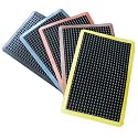 Rubber-Cal Bubble-Top Natural Rubber Anti-Fatigue Mat - Brown Border in color - 5/8" x 2ft x 3ft