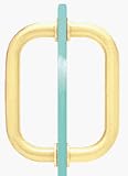 CRL 6 Satin Brass Tubular Back-to-Back 3/4 Diameter Shower Door Pull Handles