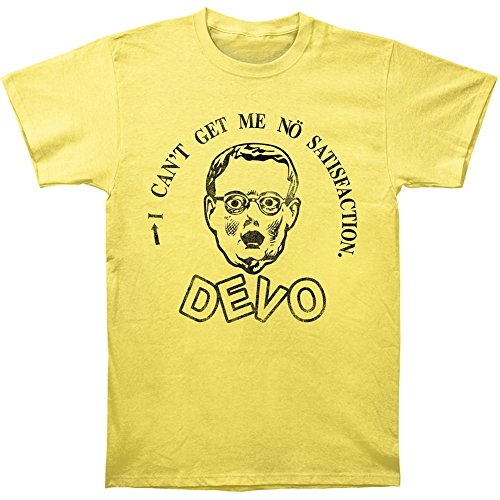 Devo I Can't Get Me No Satisfaction Print Men's Fitted Cotton Shirt