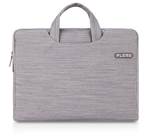 Laptop Case, PLEMO Denim Fabric 13-13.3 Inch Laptop / Notebook Computer / MacBook / MacBook Pro / MacBook Air Case Briefcase Bag Pouch Sleeve, Grey
