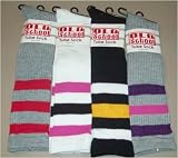 4 PAIRS WOMENS/GIRLS KNEE HIGH TUBE SOCKS