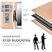Galaxy Note 7 Case, Samsung Galaxy Note 7 Case, Note 7 Case, FYY [RFID Blocking wallet] 100% Handmade Wallet Case Stand Cover Credit Card Protector for Galaxy Note 7 Rose Gold