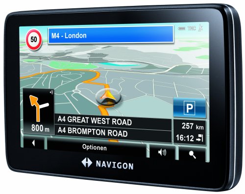 NAVIGON 7310 Navigationssystem (10,9 cm (4,3 Zoll) Display, Europa 40, TMC, Panorama View 3D, Sprachsteuerung)
