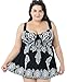 Women's Plus Size Swimdress Printed Swimsuit Beachwear with Shorts