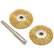 2 Brass Wire Wheel Brushes Gunsmith Rotary Tools 15/16"