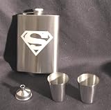 DC Comics Superman Stainless Steel Hip Flask Gift Set