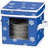 Household Essentials 530SF Holiday Dinnerware Storage Chest for Saucers