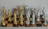 Battle Of Waterloo Chess Set (Pewter/Brass Metallic)