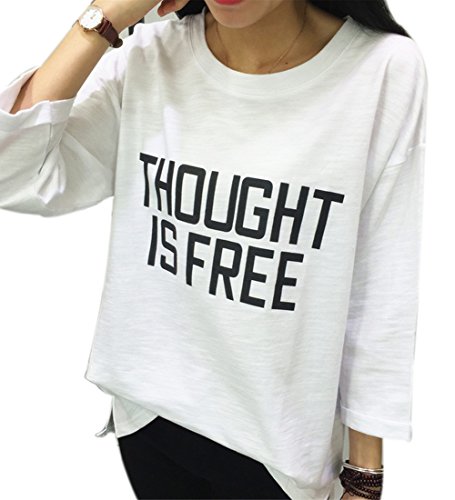 (OH)2016 秋 レディース Tシャツ 長袖 文字 プリント レディース トップス シャツ ブラウス 大きいサイズ 無地 ロゴ入り ゆったり カジュアル 大人 女性 通勤 通学 4色