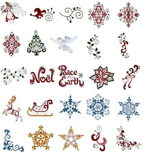 Brother Embroidery Machine Card GLITZ CHRISTMAS